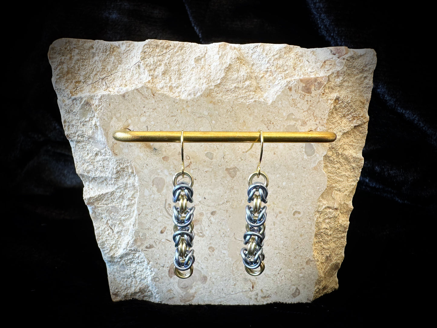 Byzantine Earrings (Gunmetal & Gold)
