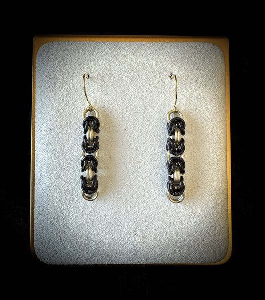 Byzantine Earrings (Black & Gold)