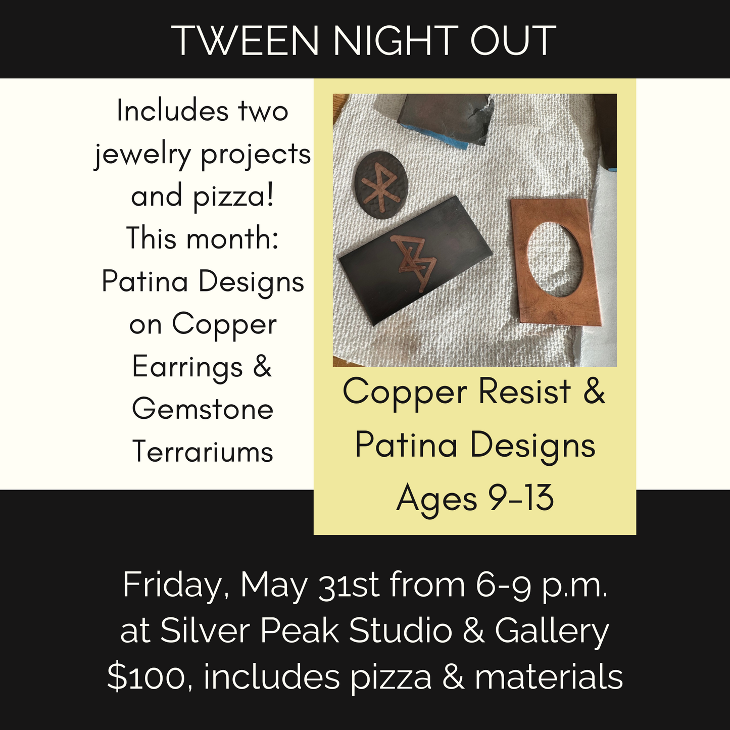Tween Night Out: Ages 9-13: May 31st