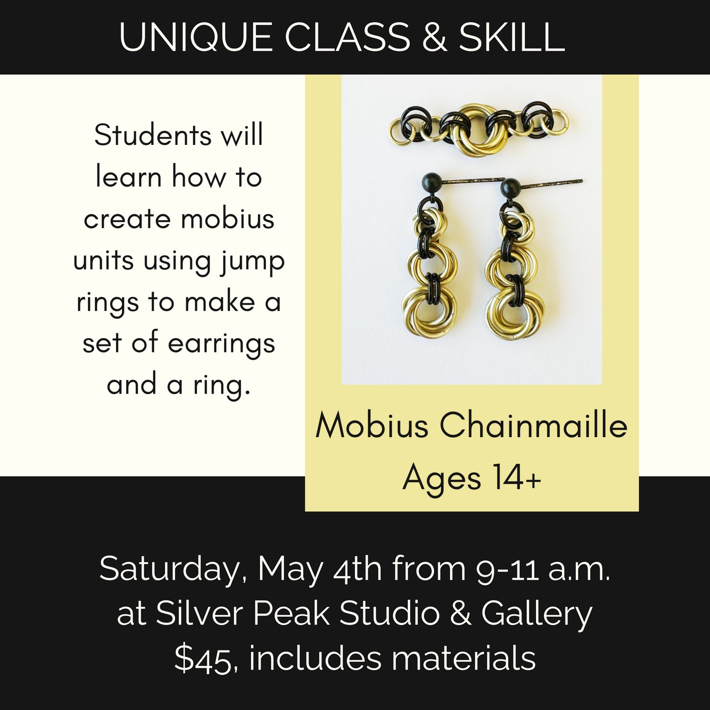 Mobius Chainmaille: Ages 14+: May 4th
